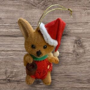 Vintage Morgan Inc. "Sydney" Flocked Kangaroo Christmas Ornament